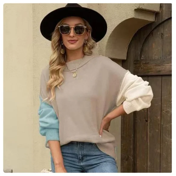 $25 start No. 270 LAST ONE π
π»Color block sweater - Picture 1 of 1